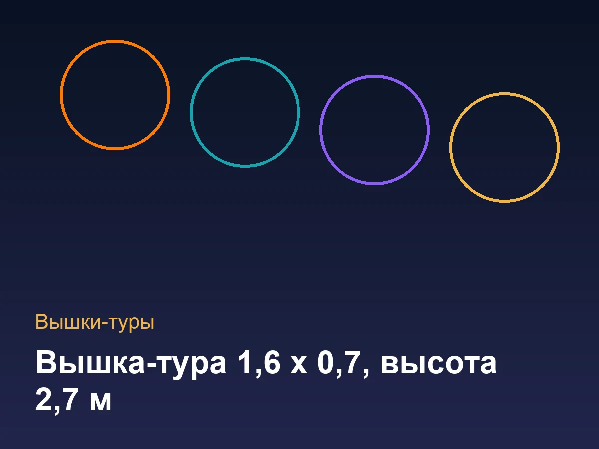 Вышка-тура 1,6 х 0,7, высота 2,7 м