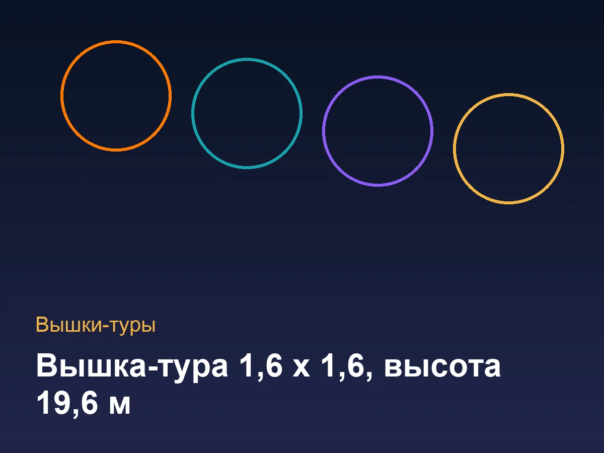 Вышка-тура 1,6 х 1,6, высота 19,6 м