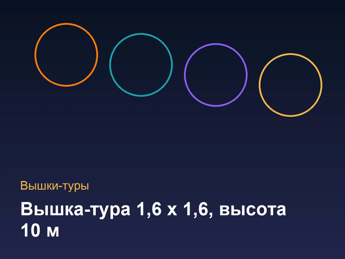 Вышка-тура 1,6 х 1,6, высота 10 м